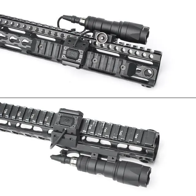 Alt view image 5 of 7 - M300A 500 Lumens Tactical Flashlight with Extend Light Mount, with Push Button & Modbutton Remote Pressure Switch for M300 M600 Series Scoutlight, Fit for 20mm Picatinny Rail