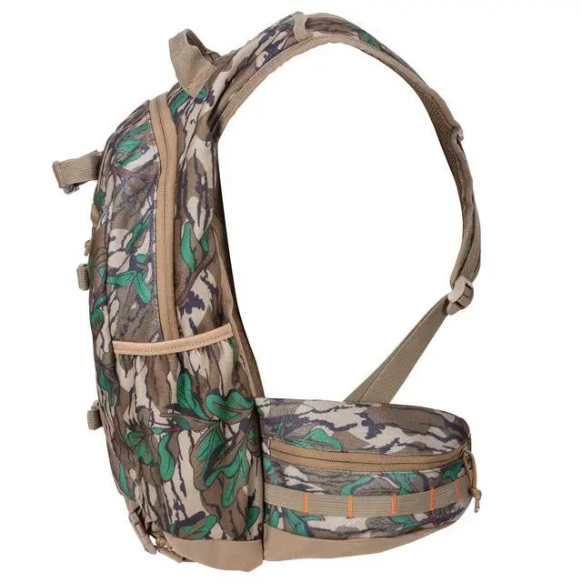 Alt view image 5 of 7 - Camouflage Hunting Backpack Waterproof Bow and Rifle Compatible Hunting Bag (Mossy Oak Greenleaf)