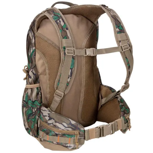 Alt view image 6 of 7 - Camouflage Hunting Backpack Waterproof Bow and Rifle Compatible Hunting Bag (Mossy Oak Greenleaf)