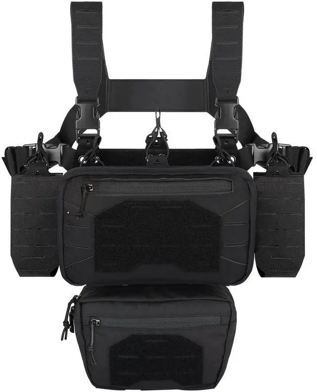 Main image of Chest Rig Tactical Chest Rig 1000D Molle Micro Chest Rigs Adjustable Detachable Modular Vest with Mag Pouch