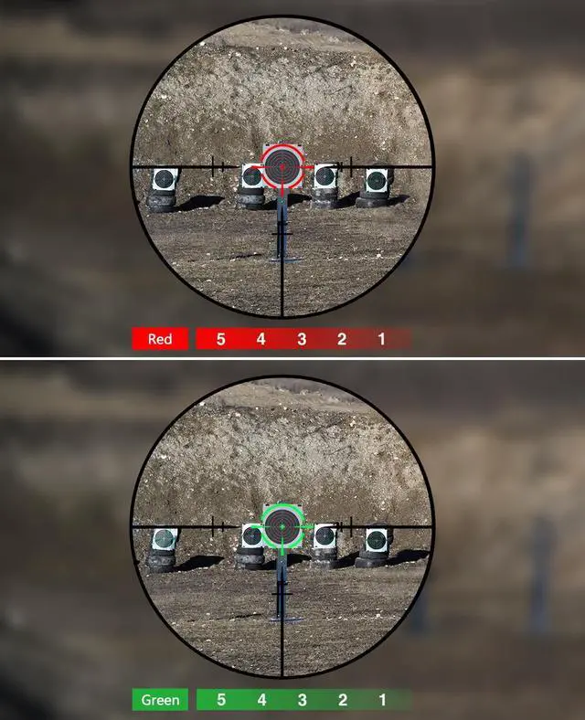 Alt view image 4 of 7 - EagleFeather LPVO Rifle Scope with 30mm Cantilever Mount, 5 Levels Red & Green Illumination Reticle, Second Focal Plane Scopes with Zero Reset