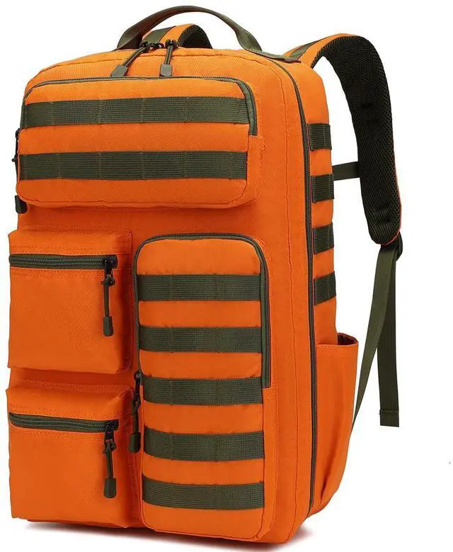 Main image of Tactical High-Visibility Orange Backpack for Men Women,30L Military Waterproof MOLLE Backpack Outdoor Ideal for Outdoor, Hiking, Camping, Hunting and Emergency Preparedness