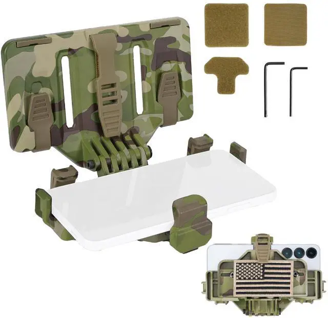 Main image of Tactical Phone Holder Available in Full Size Plate Carrier Phone Mount Adjust Nylon Molle Phones Holder for Tactical,Car,Office (CP)