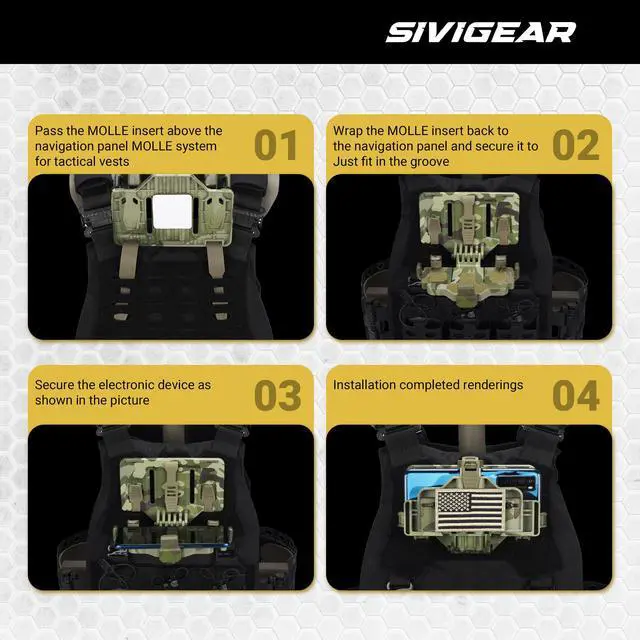 Alt view image 5 of 7 - Tactical Phone Holder Available in Full Size Plate Carrier Phone Mount Adjust Nylon Molle Phones Holder for Tactical,Car,Office (CP)