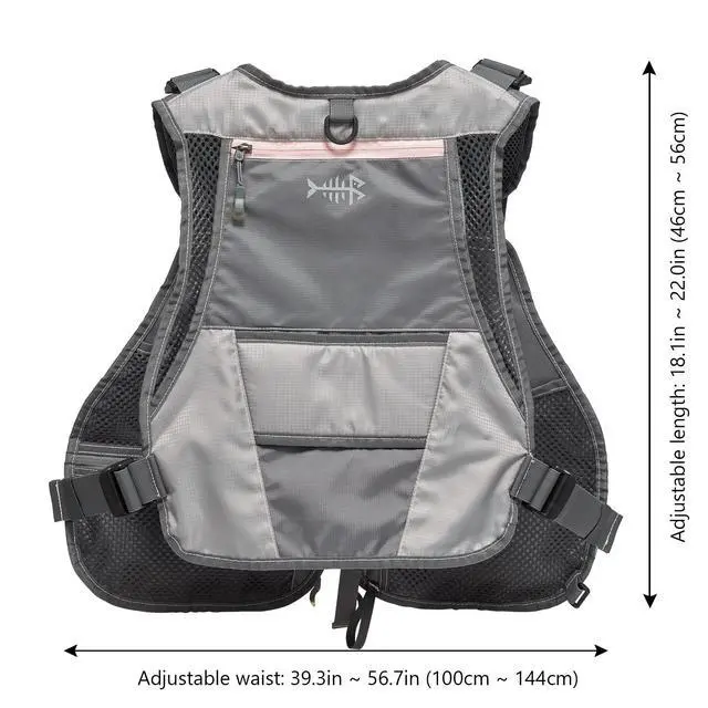 Alt view image 3 of 7 - Fly Fishing Vest Adjustable Size with Detachable Water Bottle Holder for Men and Women FV07