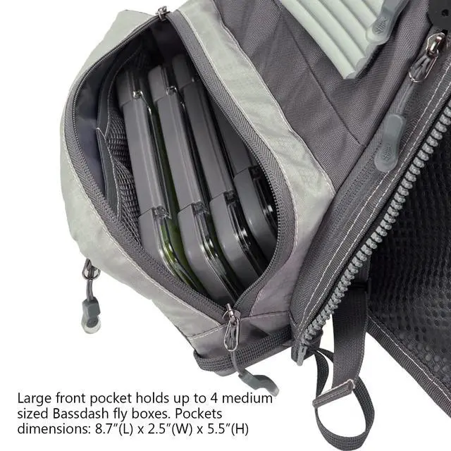 Alt view image 6 of 7 - Fly Fishing Vest Adjustable Size with Detachable Water Bottle Holder for Men and Women FV07