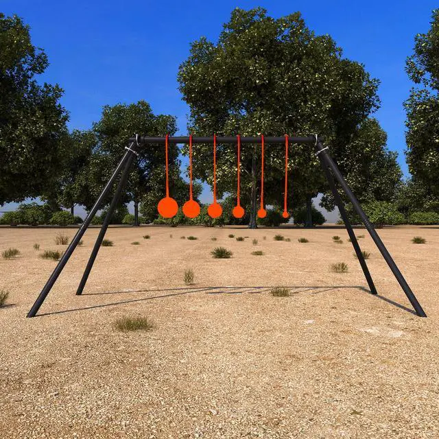 Alt view image 6 of 7 - AR500 Steel Target Stand System Kit, 1/4 Thick 6 Spinning Targets, Suitable for.22 Rimfire Airgun Pellet Guns