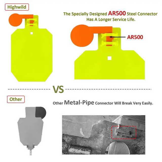 Alt view image 3 of 7 - AR500 Steel Hostage Reactive IDPA Shooting Target 3/8" Thick Armored Steel Torso Targets - Neon Color