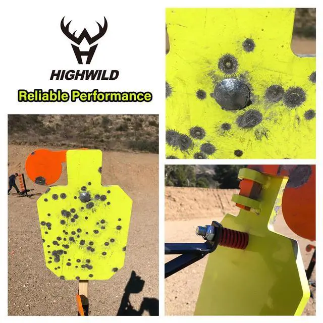 Alt view image 4 of 7 - AR500 Steel Hostage Reactive IDPA Shooting Target 3/8" Thick Armored Steel Torso Targets - Neon Color