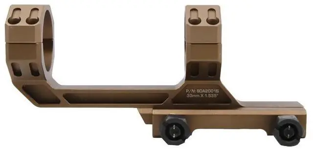 Main image of Alpha MSR Strong Ductile Durable Reliable 7075-T6 Aluminum 1.535" High 0 MOA Cant M1913 Attachment Scope Ring Mount