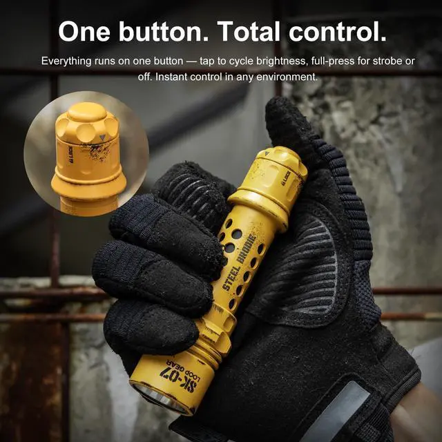 Alt view image 4 of 7 - SK07 Rechargeable Tactical Flashlight 2800 Lumens EDC Duty Gear | 515M Throw, Dual Mode & Tactical Strobe, IPX8 Waterproof, 95g Ultra-Light, Power Display, Camping Patrol Hiking & Rescue