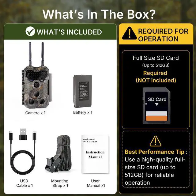 Alt view image 3 of 7 - P300 Pro (Non-Cellular) WiFi Trail Camera, Dual-Antenna 165ft Range, 7800mAh Battery, 64MP Photos, 1296p HD Video, 0.1s Trigger, 100ft No Glow Night Vision, App Control