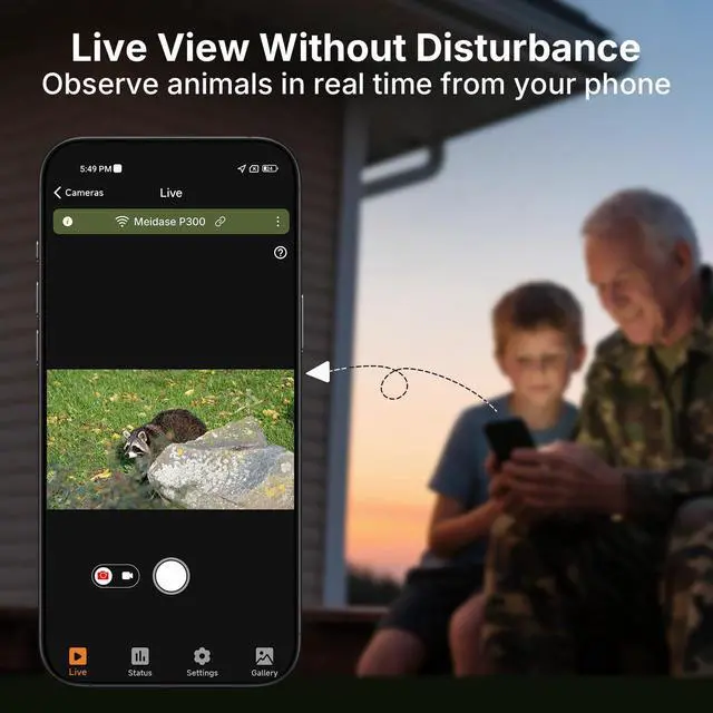 Alt view image 6 of 7 - P300 Pro (Non-Cellular) WiFi Trail Camera, Dual-Antenna 165ft Range, 7800mAh Battery, 64MP Photos, 1296p HD Video, 0.1s Trigger, 100ft No Glow Night Vision, App Control