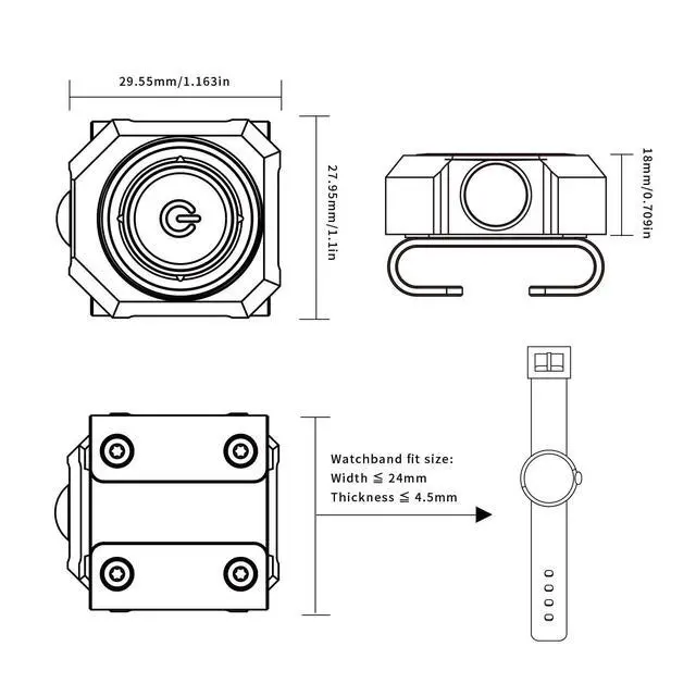 Alt view image 3 of 7 - CPLU Wrist Flashlight, Compact USB-C Rechargeable EDC LED Light, 300 Lumens, Double-Click Anti-Misfire, IPX6 Waterproof, for Running, Night Walking, Hiking - Fits on Watchband/Strap Systems