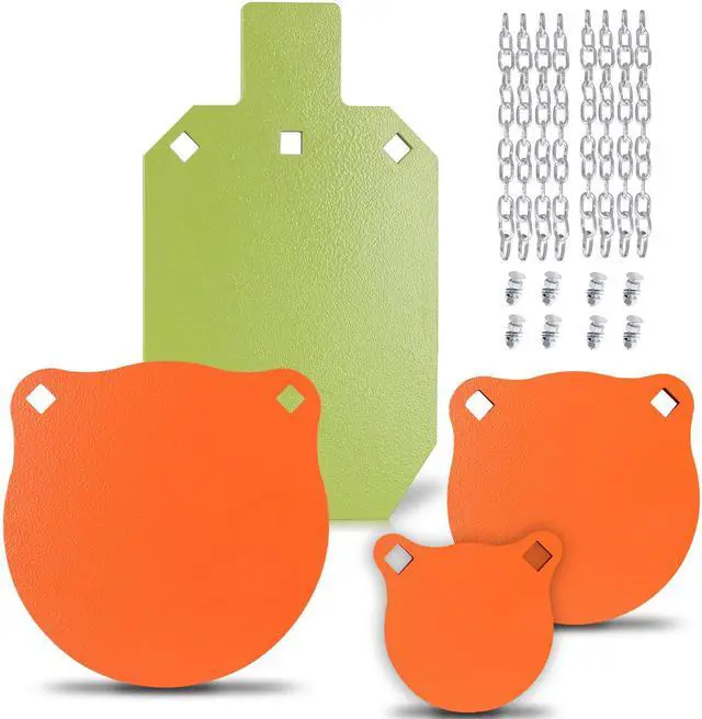 Main image of AR500 Steel Shooting Targets, Laser-Cut Metal Targets with High-Visibility Glow Neon Color for Reactive Range Shooting