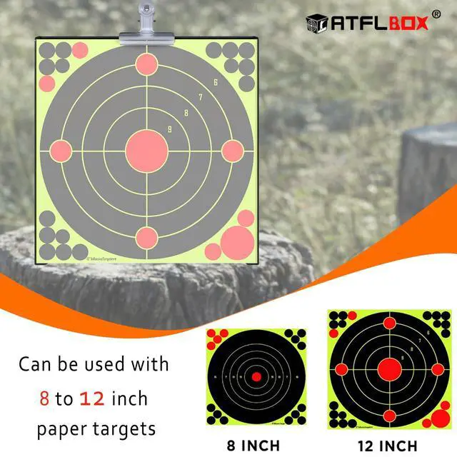 Alt view image 4 of 6 - Pellet Trap With 12''x12'' Splatter Bullseye Paper Targets and Spinning Shooting Targets for.177.22 Caliber, Air Gun Airsoft BB Gun Rifle
