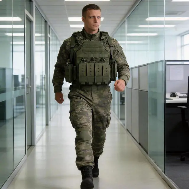 Alt view image 7 of 7 - CAMO Tactical Outdoor Carrier Vest