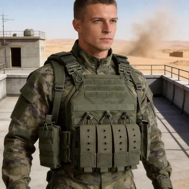Alt view image 6 of 7 - CAMO Tactical Outdoor Carrier Vest