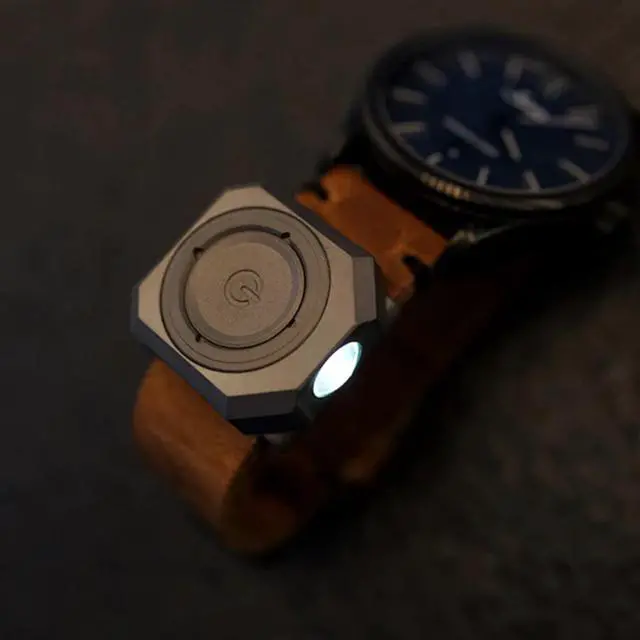 Alt view image 2 of 7 - CPLU Wrist Flashlight, Compact USB-C Rechargeable EDC LED Light, 300 Lumens, Double-Click Anti-Misfire, IPX6 Waterproof, for Running, Night Walking, Hiking - Fits on Watchband/Strap Systems