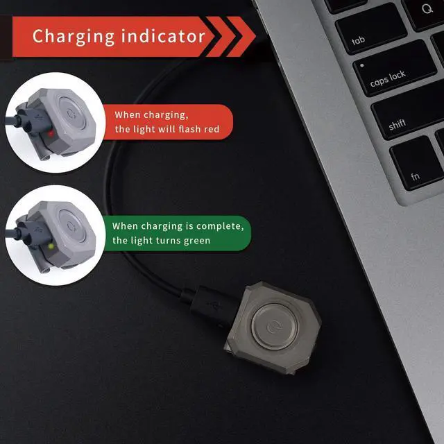 Alt view image 5 of 7 - CPLU Wrist Flashlight, Compact USB-C Rechargeable EDC LED Light, 300 Lumens, Double-Click Anti-Misfire, IPX6 Waterproof, for Running, Night Walking, Hiking - Fits on Watchband/Strap Systems