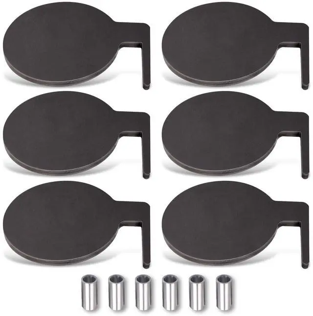 Main image of 6Pcs AR500 Dueling Tree Paddles 6" X 3/8" Steel Target DIY Shooting Target Kits with Tubes