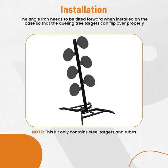 Alt view image 3 of 7 - 6Pcs AR500 Dueling Tree Paddles 6" X 3/8" Steel Target DIY Shooting Target Kits with Tubes