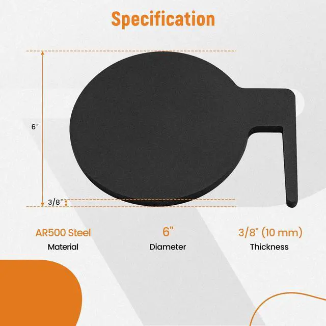 Alt view image 5 of 7 - 6Pcs AR500 Dueling Tree Paddles 6" X 3/8" Steel Target DIY Shooting Target Kits with Tubes
