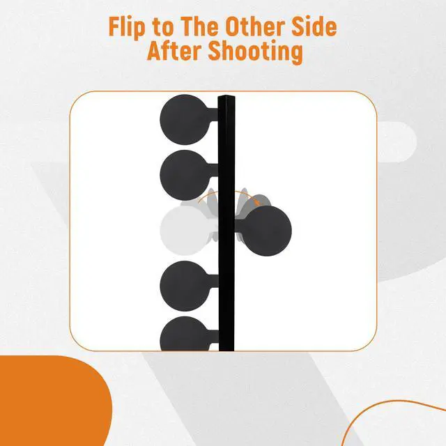 Alt view image 4 of 7 - 6Pcs AR500 Dueling Tree Paddles 6" X 3/8" Steel Target DIY Shooting Target Kits with Tubes
