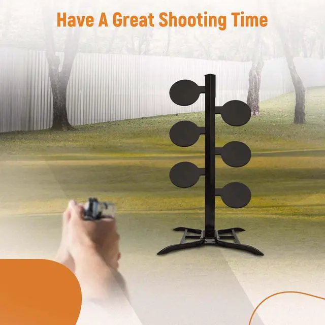 Alt view image 7 of 7 - 6Pcs AR500 Dueling Tree Paddles 6" X 3/8" Steel Target DIY Shooting Target Kits with Tubes