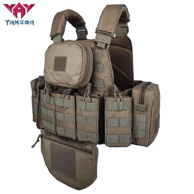 Alt view image 2 of 6 - YAKEDA Outdoor Removable CS Training Vest, Molle Breathable Training Quick Adjustable Game Vest