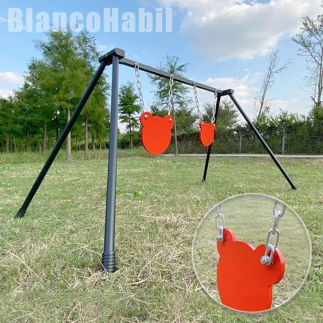 Alt view image 5 of 7 - AR500 Steel Targets Combo, Add on Metal Chains, Laser Cut - No Burr - Neon Color