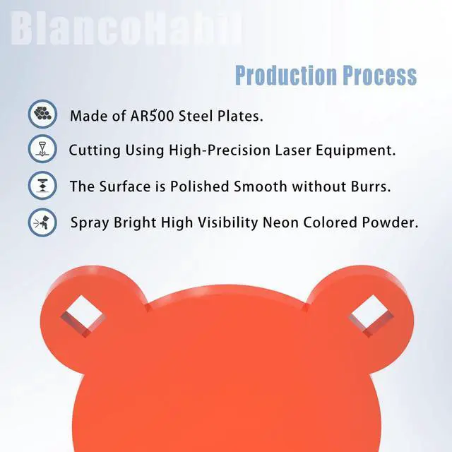 Alt view image 6 of 7 - AR500 Steel Targets Combo, Add on Metal Chains, Laser Cut - No Burr - Neon Color