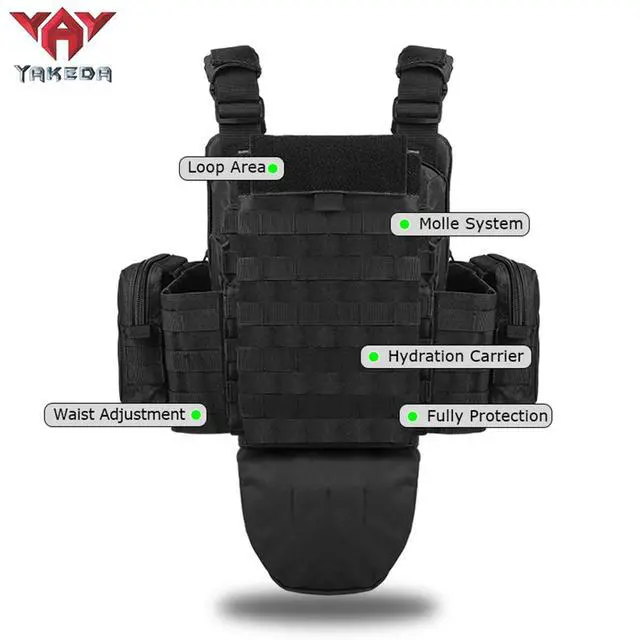 Alt view image 2 of 5 - YAKEDA Outdoor Removable CS Training Vest, Molle Breathable Training Quick Adjustable Game Vest