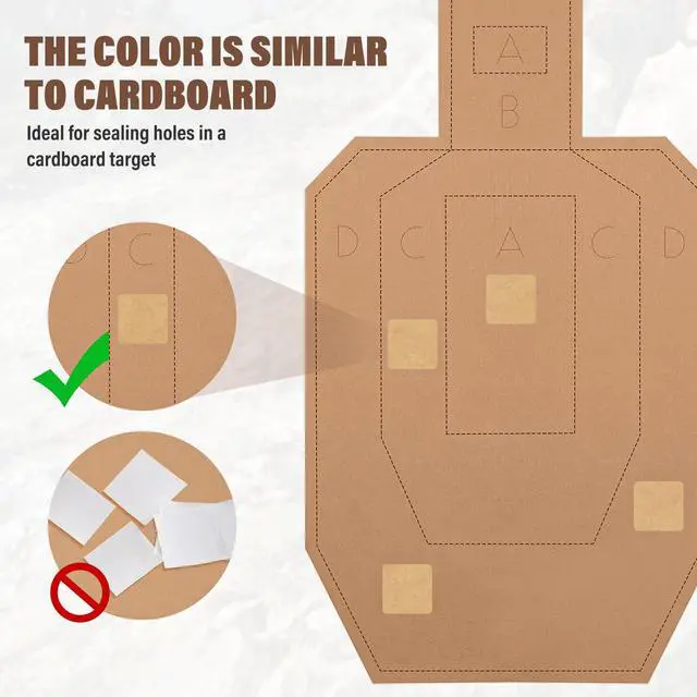 Alt view image 5 of 7 - Shooting Targets for USPSA, 15/30/60/90/120PCS Cardboard Targets with Target Pasters, 30x18in Tactical Shooting Silhouette Target for Shooting Range Practice Competitions Training