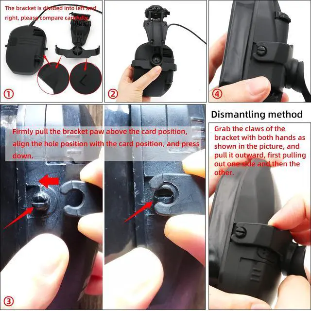 Alt view image 6 of 7 - Tactical Helmet ARC Rail Adapter Accessories - Compatible with Walker's Razor Earmuffs