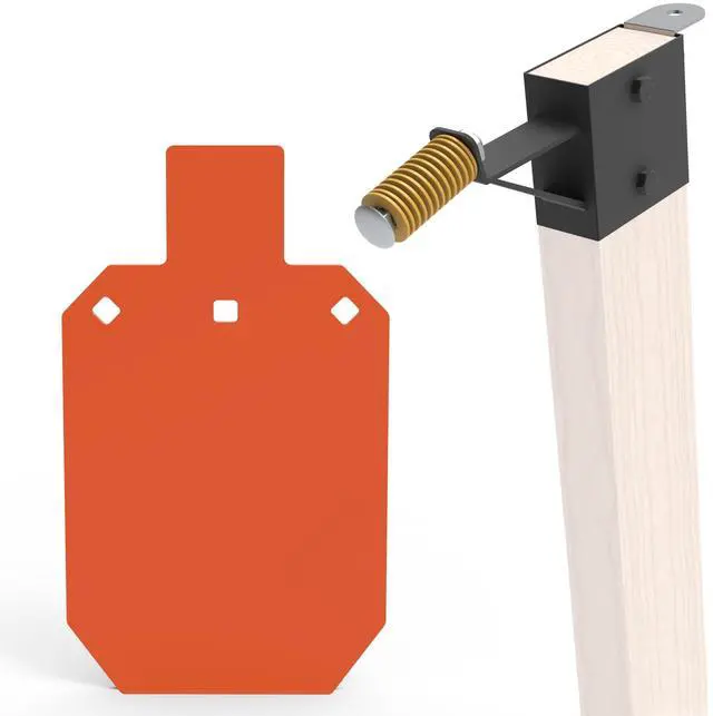 Main image of AR500 Steel Target - 1/2 inch Thick Metal Gong Target, Neon Orange Color