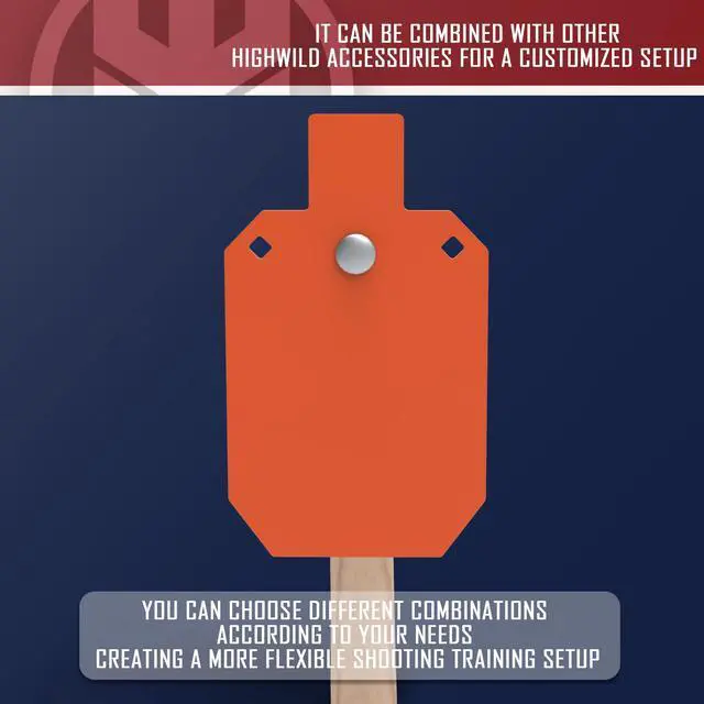 Alt view image 2 of 7 - AR500 Steel Target - 1/2 inch Thick Metal Gong Target, Neon Orange Color