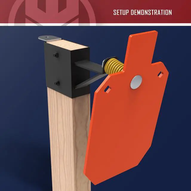 Alt view image 4 of 7 - AR500 Steel Target - 1/2 inch Thick Metal Gong Target, Neon Orange Color