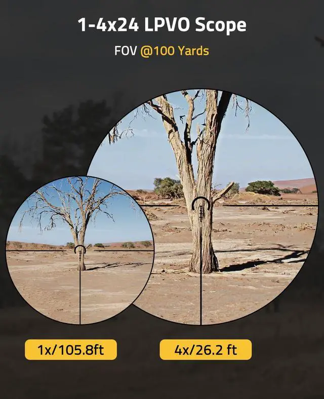 Alt view image 2 of 7 - EagleTalon LPVO Rifle Scope with 30mm Cantilever Mount, Illuminated BDC Reticle for.223/5.56 and.308/7.62