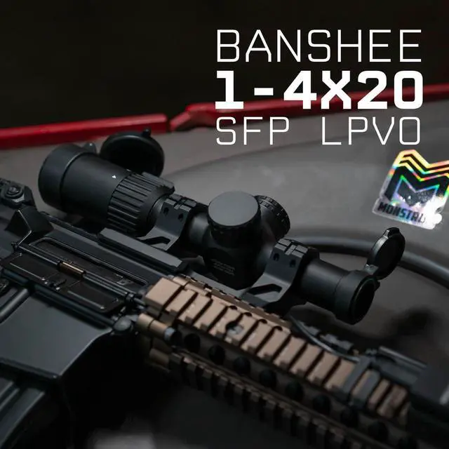 Alt view image 2 of 7 - Banshee 1-4x20 LPVO Rifle Scope with Offset Scope Mount