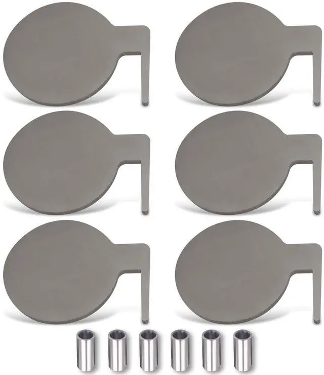 Main image of 6Pcs AR500 Dueling Tree Paddles 6" X 3/8" Steel Target DIY Shooting Target Kits with Tubes