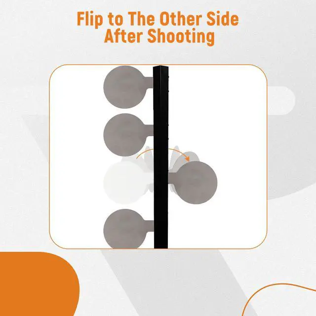 Alt view image 7 of 7 - 6Pcs AR500 Dueling Tree Paddles 6" X 3/8" Steel Target DIY Shooting Target Kits with Tubes