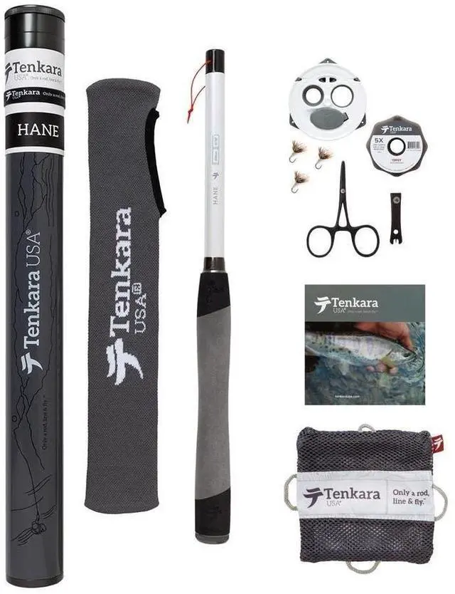 Main image of Fly Fishing HANE Rod with Case, Super Compact All-Around for Small & Medium Fish - Ultra-Portable, Carbon Fiber, Lightweight (10ft10in - 330cm)