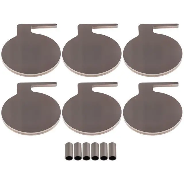 Alt view image 2 of 7 - 6Pcs AR500 Dueling Tree Paddles 6" X 3/8" Steel Target DIY Shooting Target Kits with Tubes