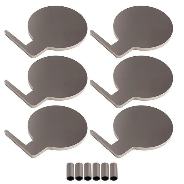 Alt view image 3 of 7 - 6Pcs AR500 Dueling Tree Paddles 6" X 3/8" Steel Target DIY Shooting Target Kits with Tubes