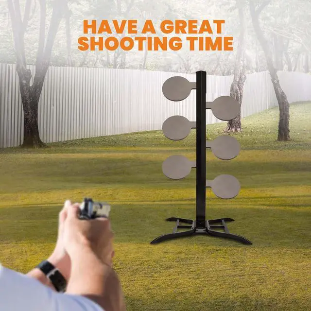 Alt view image 4 of 7 - 6Pcs AR500 Dueling Tree Paddles 6" X 3/8" Steel Target DIY Shooting Target Kits with Tubes