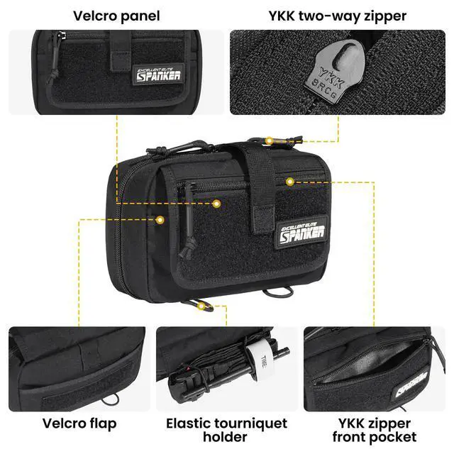 Alt view image 4 of 7 - Tactical First Aid Pouch IFAK Rip Away Molle EMT Pouch Compact Admin Pouch Medical Utility Pouch Emergency Survival Kits for Tactical Vest,Backpack