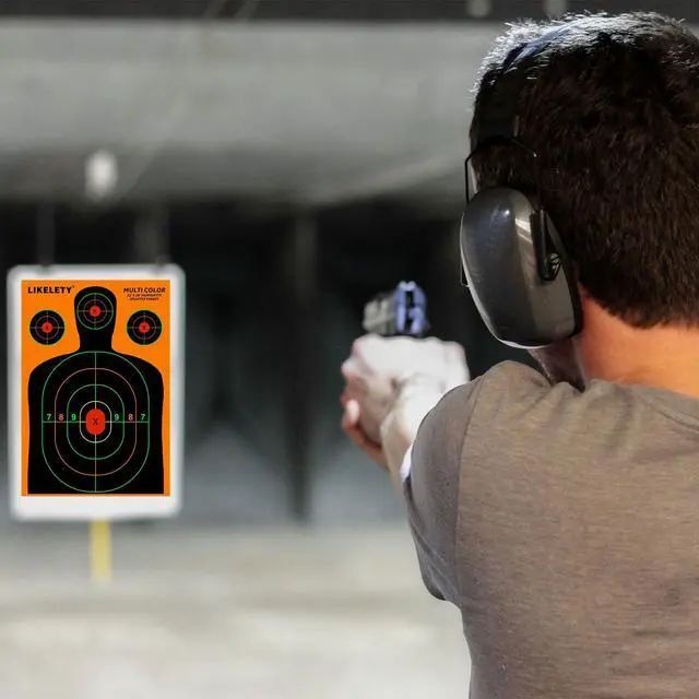 Alt view image 7 of 7 - 12x18 Inch Splatter Shooting Targets, Multiple Colors Effect, 10/25/50 Pack | Thick Paper, Bright, Indoor and Outdoor Ranges, Silhouette, for BB Guns, Airguns, Rifles