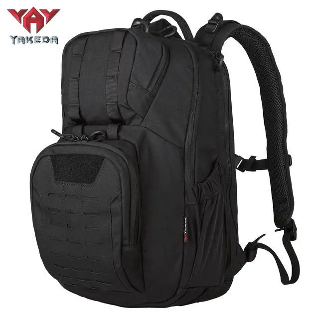 Alt view image 2 of 7 - 500D NylonTactical Military Backpack for Men,Fit 12.6-15.6 inches Laptop, Daily Bag for Hiking,hunting,runningBlack