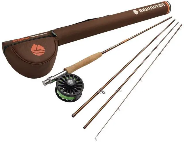 Main image of Original Fly Fishing Rod and Reel Combo Kit 9 4-Piece Medium Action Rod, Crosswater Reel, Rio Fly Line, Leader, and Travel Case Freshwater & All Water Options